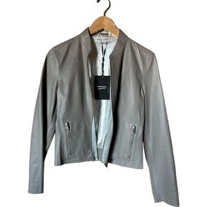 Lamarque Silver Leather Jacket